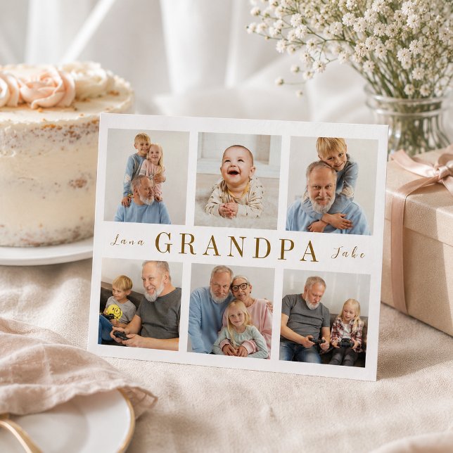 Cartão Personalizado Avô Fotos  (Criador carregado)
