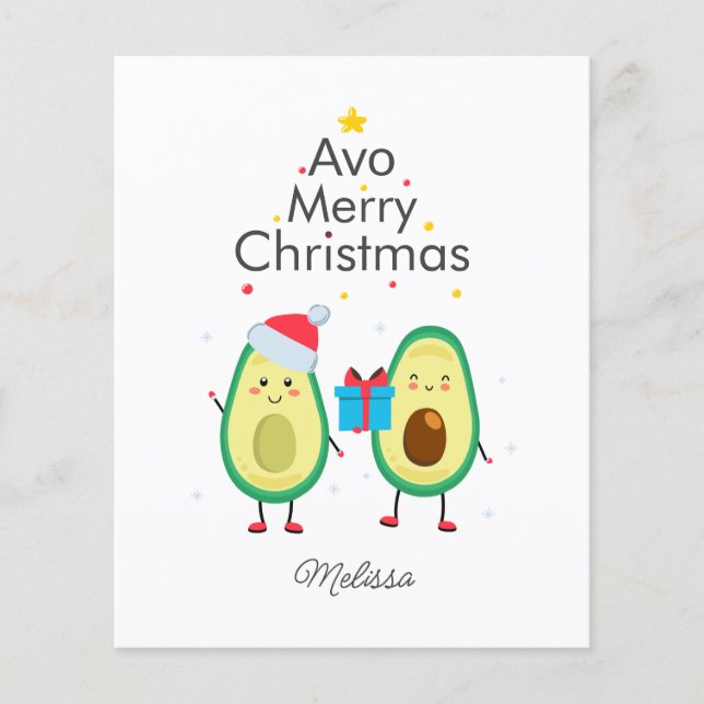 Cartão Personalizado Avocado para Gag Feliz de Nat (Frente)