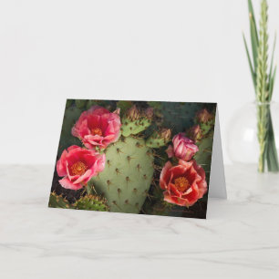 Cartão personalizado cacto de florescência
