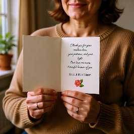 Cartão Personalizado com Foto e Escrita Sentimenta