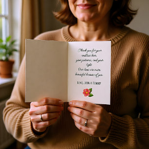 Cartão Personalizado com Foto e Escrita Sentimenta