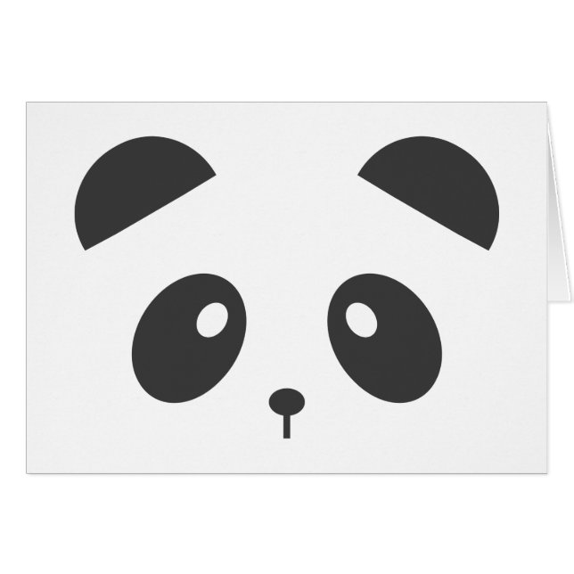 Cartão personalizado da panda (Frente Horizontal)