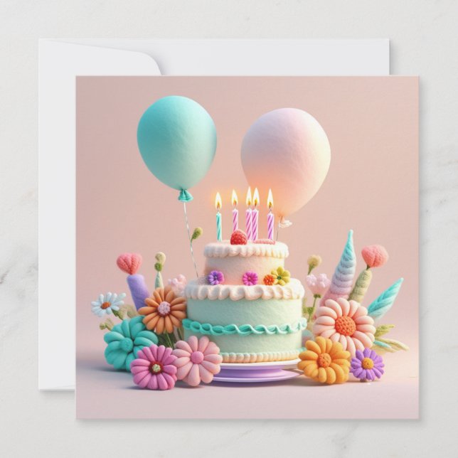 Cartão personalizado de aniversário (Frente)