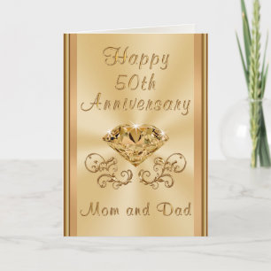 Cartão Personalizado de Aniversário de 50 Anos par
