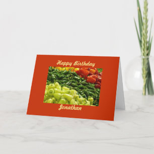 Cartão Personalizado de Aniversário de Pimentos 