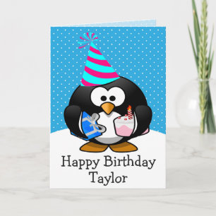 Cartão Personalizado de Aniversário Infantil do Pi