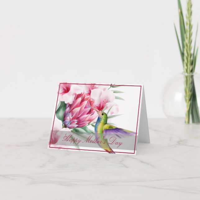 Cartão personalizado de ave tropical (Frente)