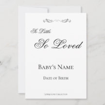 Cartão Personalizado de Bebê Tão Pequeno Tão Amado