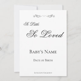 Cartão Personalizado de Bebê Tão Pequeno Tão Amado