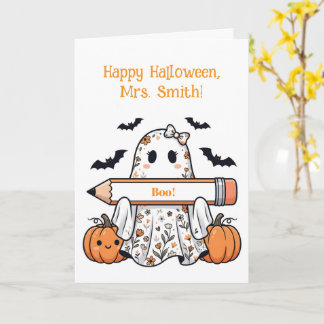 Cartão Personalizado de Boas Festas de Halloween p