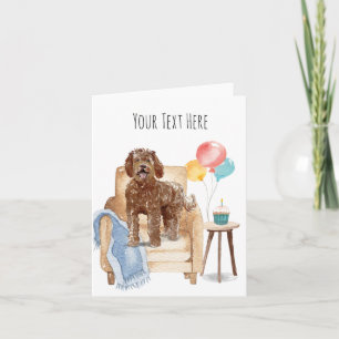 Cartão Personalizado de Boas-vindas Labradoodle