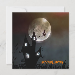 Cartão Personalizado de Bruxa Feliz Halloween
