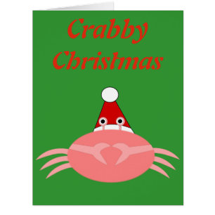 Cartão Personalizado De Caranguejo De Natal