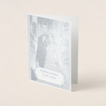 Cartão Personalizado de Casamento de Folha