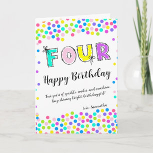 Cartão Personalizado de Feliz Aniversário Menina I
