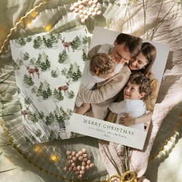 Cartão Personalizado de Feriado da Família Moderna