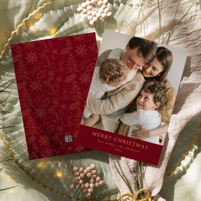 Cartão Personalizado de Feriado da Família Moderna (Criador carregado)