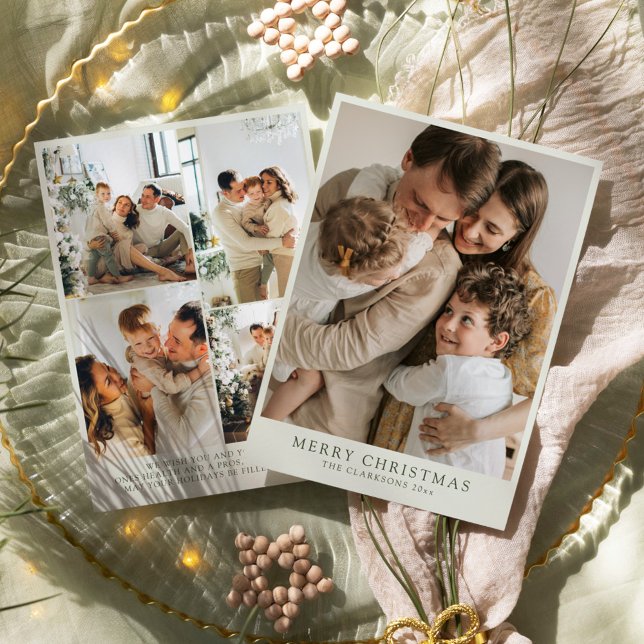 Cartão Personalizado de Feriado da Família Moderna (Criador carregado)