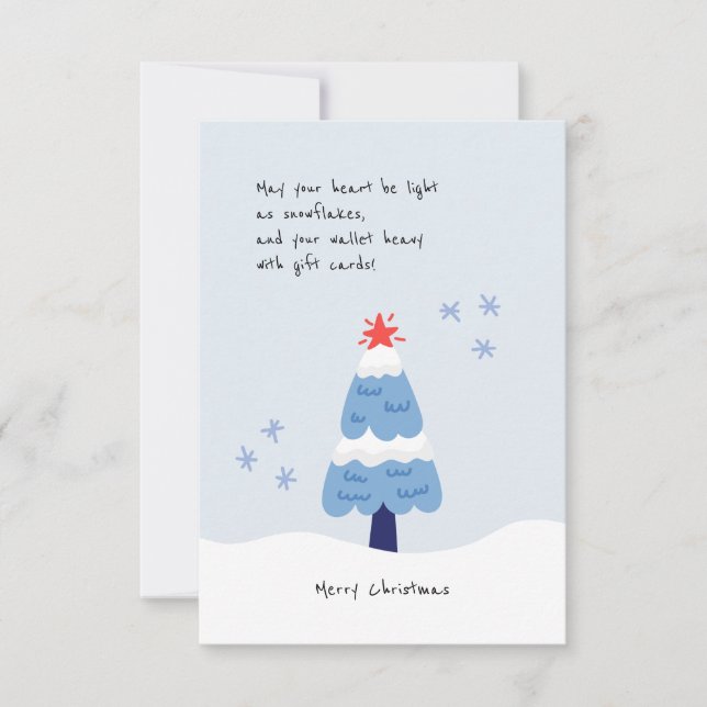 Cartão Personalizado de Feriado de Árvore Xmas Sau (Frente)