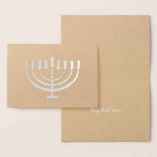 Cartão Personalizado de Feriado Hanukkah Menorah