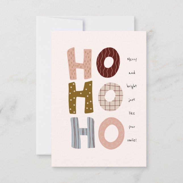 Cartão Personalizado de Feriado Xmas com feliz e S (Frente)