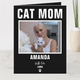 Cartão Personalizado de Foto da Gata Mamãe