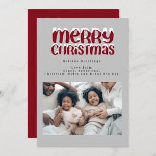 Cartão Personalizado de Foto de Natal para Tipogra