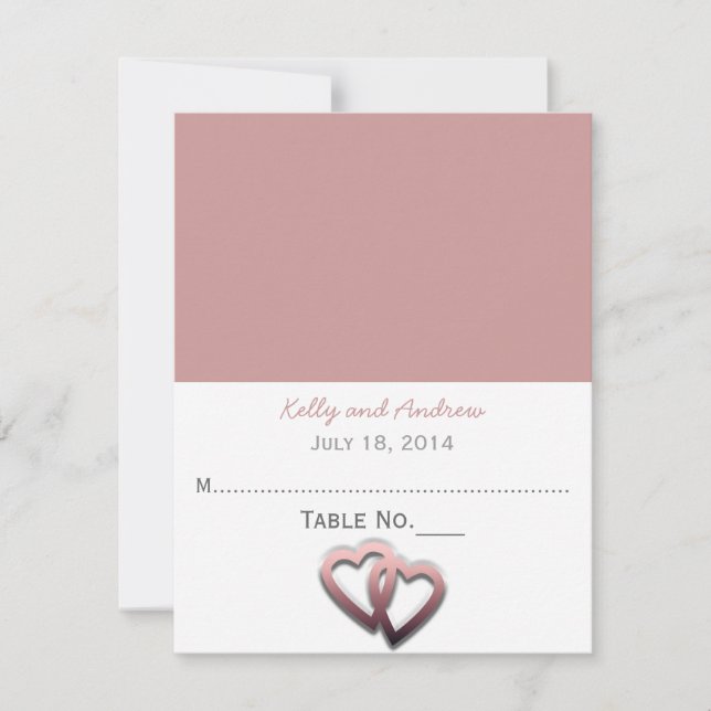 Cartão Personalizado de Local de Casamento (Frente)