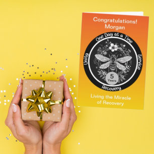 Cartão Personalizado de Marco de Sobriedade