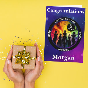 Cartão Personalizado de Marco de Sobriedade LGBTQ+