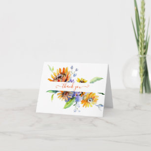 Cartão personalizado de margaridas em aquarela