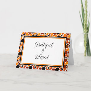 cartão personalizado de outono paisley