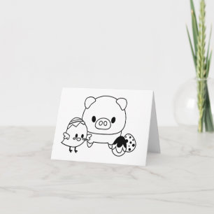 Cartão PERSONALIZADO de Panela e Pintinho (Galinha