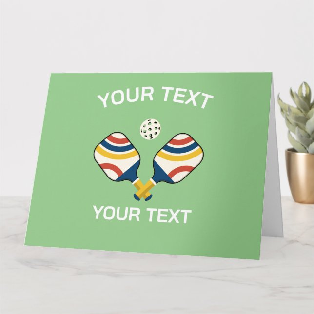 Cartão Personalizado de Pickleball (Planta pequena)