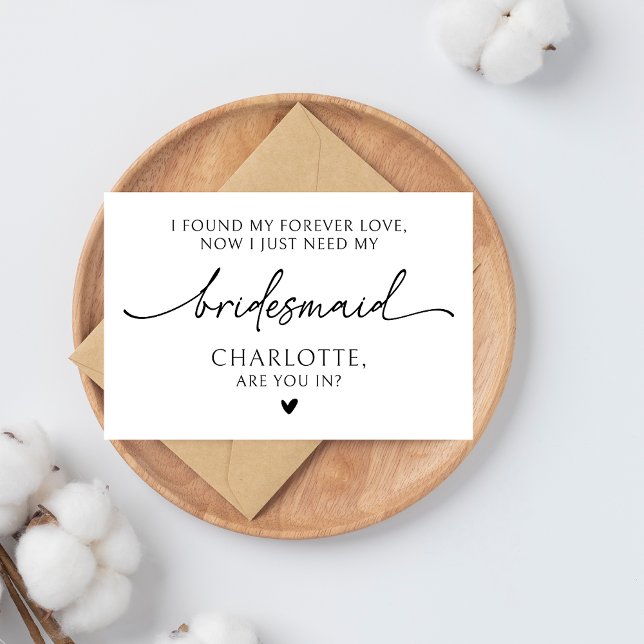 Cartão Personalizado de Proposta para Damas de Hon (bridesmaid proposal card, custom name bridesmaid card, personalized bridesmaid gift, bridesmaid )