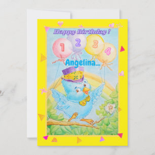 Cartão personalizado de saudação de aniversário de