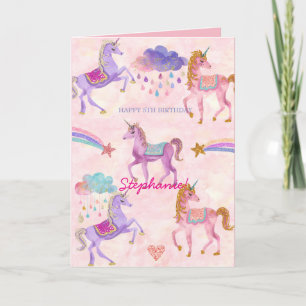 Cartão personalizado de saudação de aniversário do