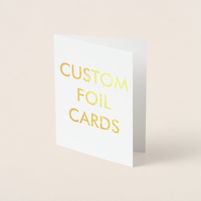 Cartão Personalizado de Saudação de Folha de Ouro (Frente)