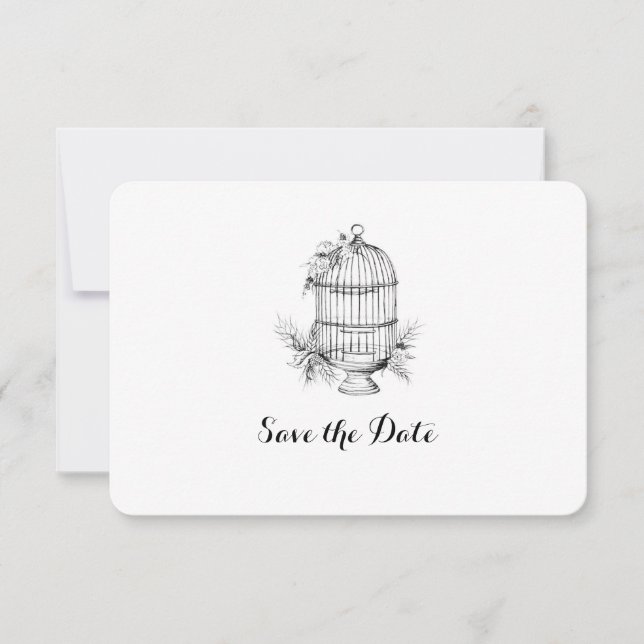 Cartão Personalizado de Save the Date de Classica  (Frente)