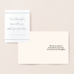 Cartão Personalizado de Simpatia de Folha Prateada