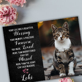 Cartão Personalizado de Simpatia por Gato com Foto