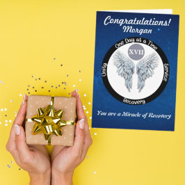 Cartão Personalizado de Sobriedade - Asas de Anjo