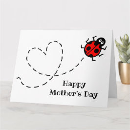 Cartão personalizado do Dia das Mães com Joaninha