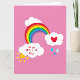 Cartão personalizado do Dia das Mães com tempo de 