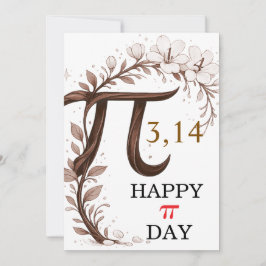 Cartão Personalizado do Dia do Pi Floral, Presente
