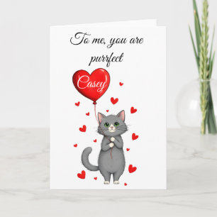 Cartão Personalizado do Dia dos Namorados - Gato F