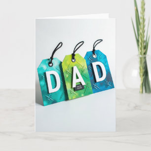 Cartão Personalizado do Dia dos Pais Aqua