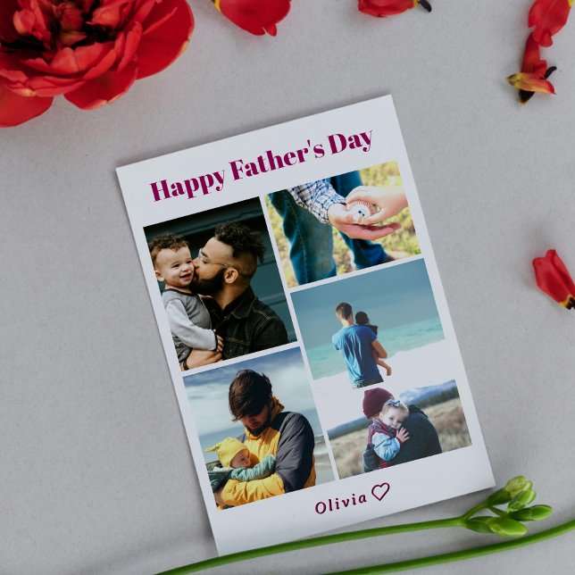 Cartão personalizado do Dia dos Pais com foto (Criador carregado)