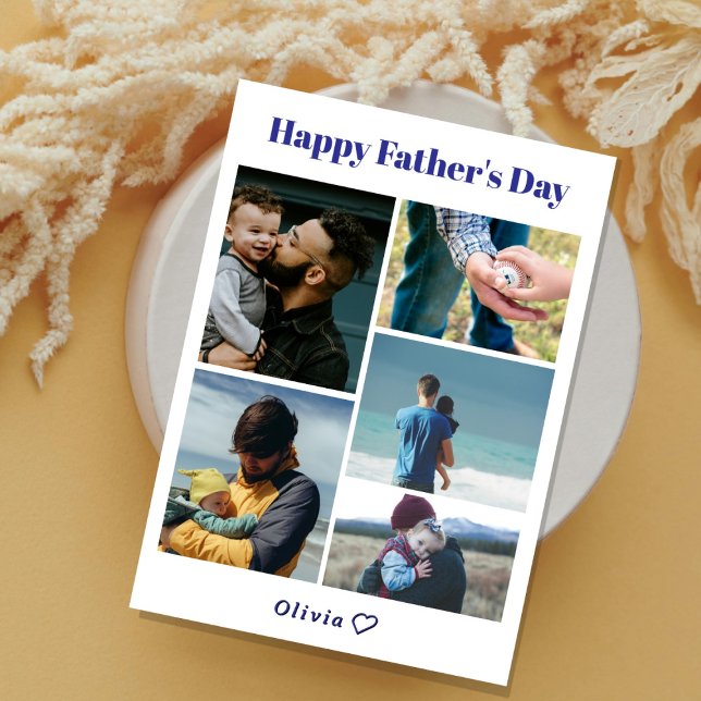 Cartão personalizado do Dia dos Pais com foto (Criador carregado)