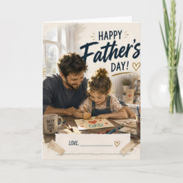 Cartão personalizado do Dia dos Pais para pai e fi